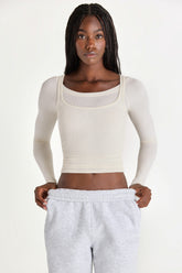 ButterCloudâ„¢ Layered Top in Coconut