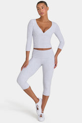 ButterCloudâ„¢ Capri Leggings in Grey Marl
