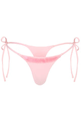 Side-Tie Thong Bikini Bottoms  in Baby Pink